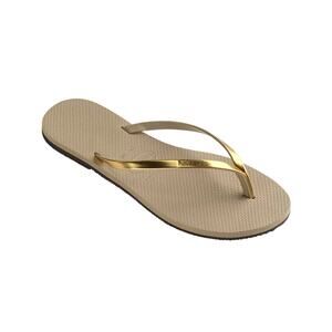 Havaianas Women's You Metallic Flip Flop Sandals, Golden Sand Size 11-12W